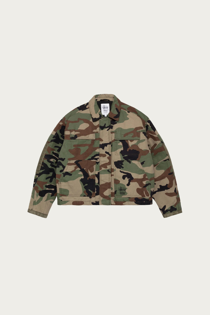 Stussy Workgear Jacket | Woodland Camo | Canoe Club