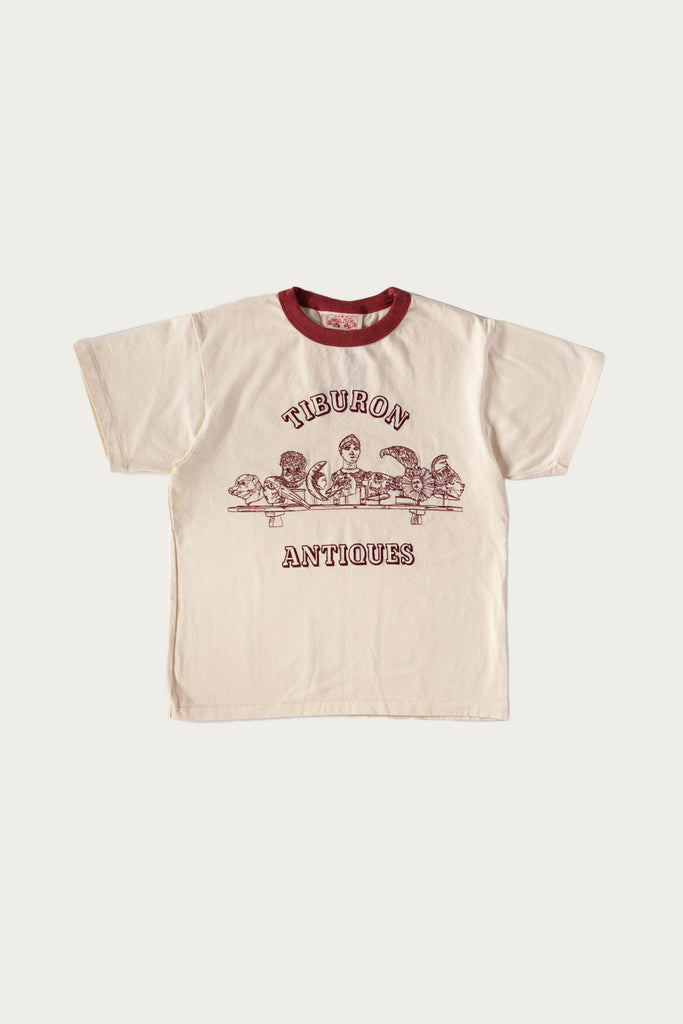 Samuel Zelig - Antique Tee - Natural/Red - Canoe Club