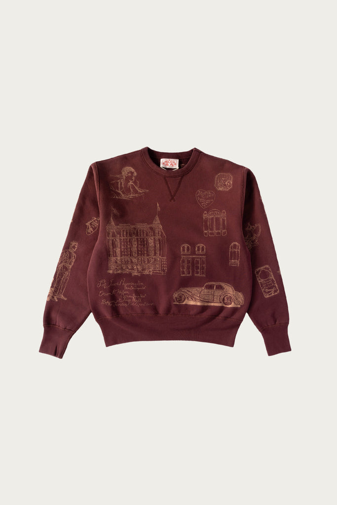 Samuel Zelig - Hotel Crewneck - Burgundy - Canoe Club