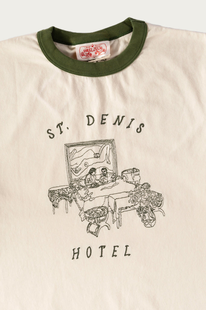 Samuel Zelig - Hotel Tee - Natural/Green - Canoe Club