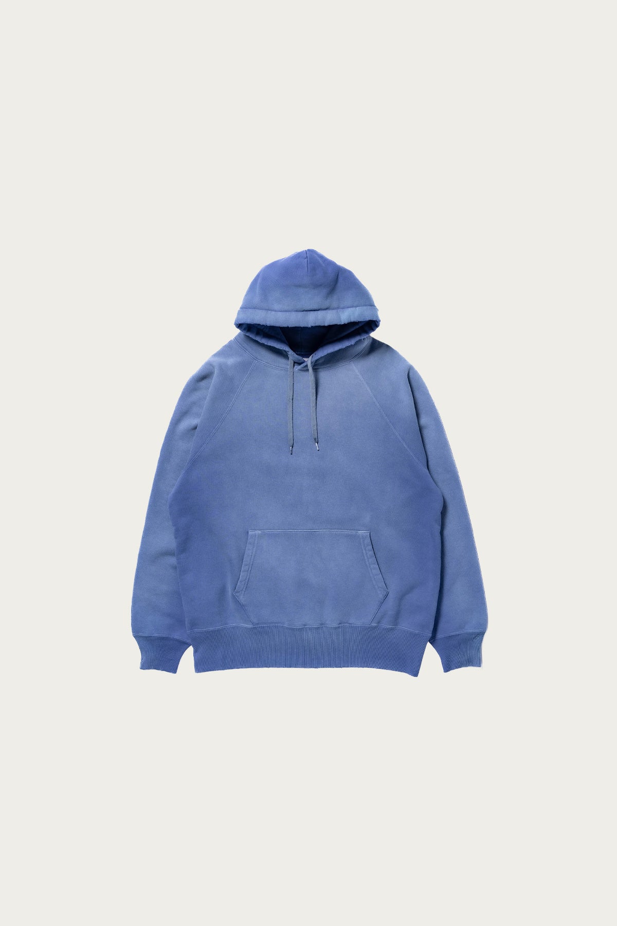 The Real McCoys - 9oz. Loopwheel Raglan Hooded Sweatshirt - Faded Navy - Canoe Club