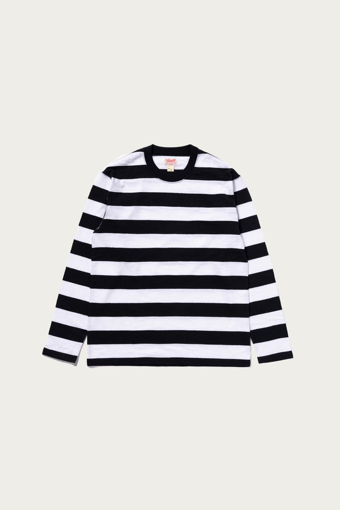 The Real McCoys - Buco Stripe Tee L/S - Black/White - Canoe Club