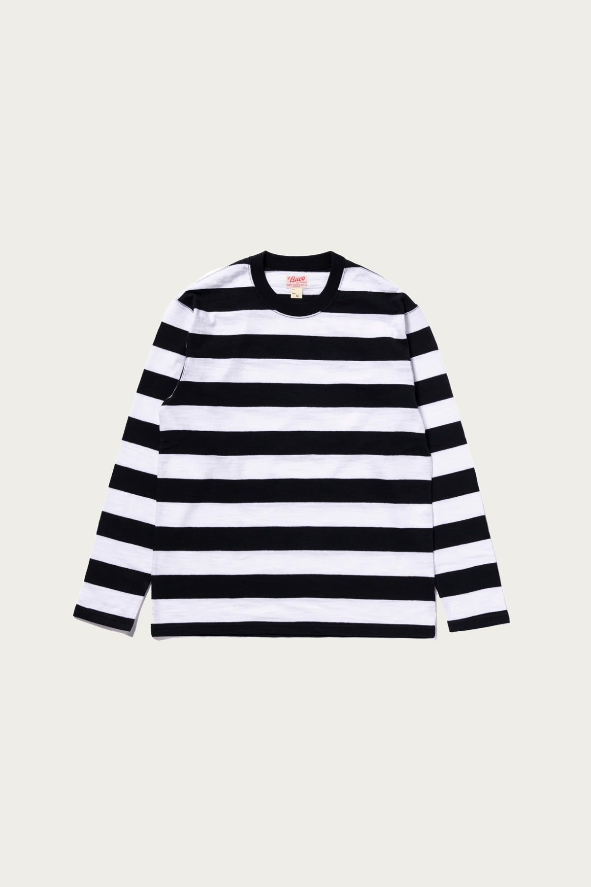 The Real McCoys Buco Stripe Tee L/S | Black/White | Canoe Club