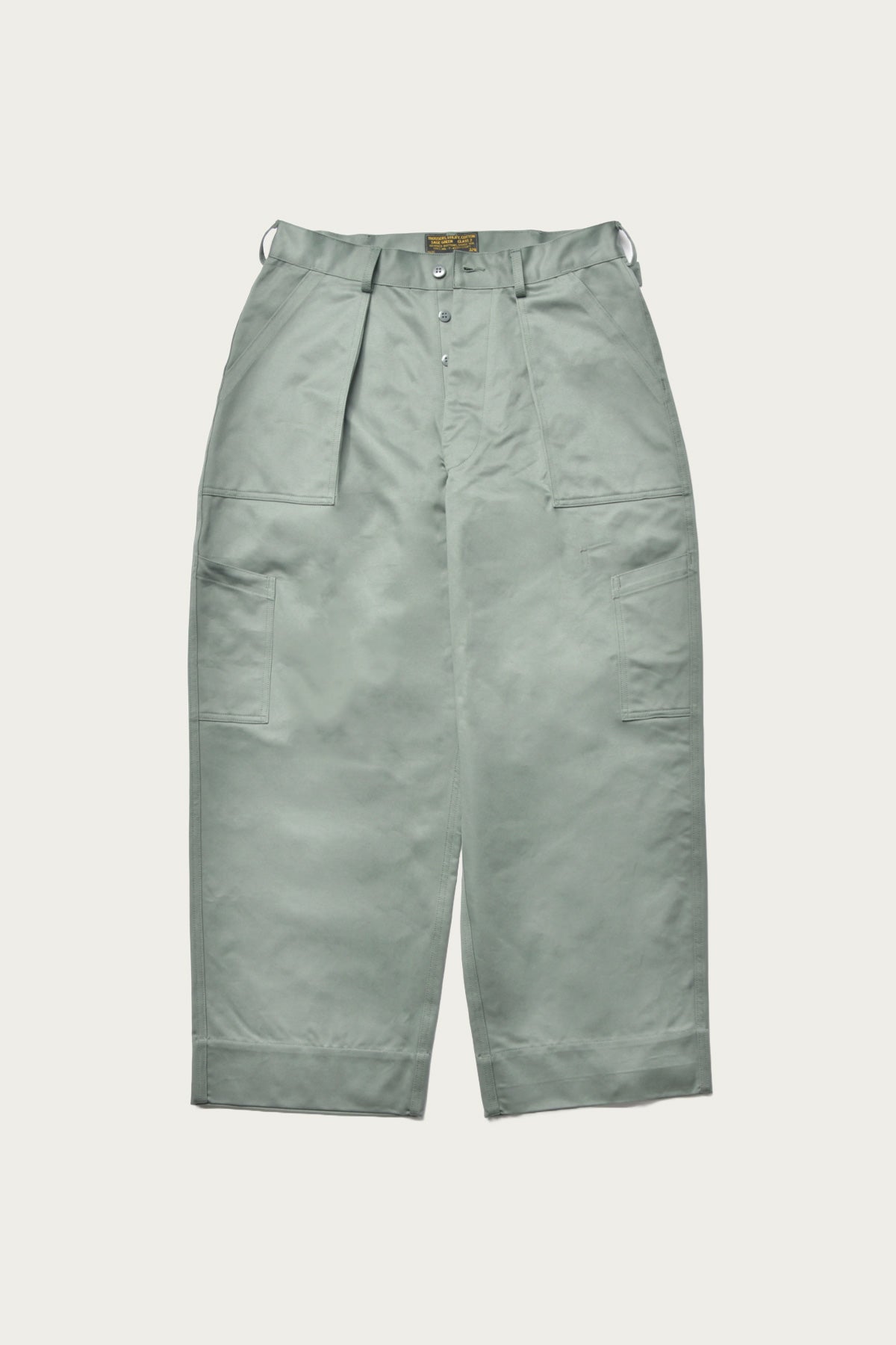 The Real McCoys - Cotton Utility Trousers - USAF Sage Green - Canoe Club
