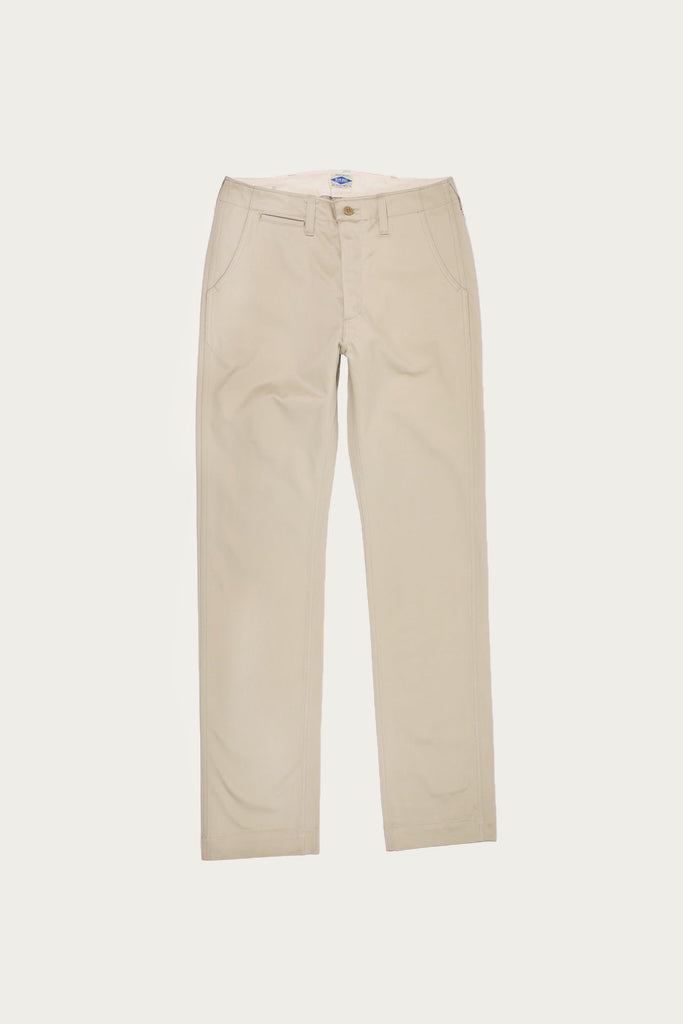 The Real McCoys - Blue Seal Chino Trousers - Khaki - Canoe Club