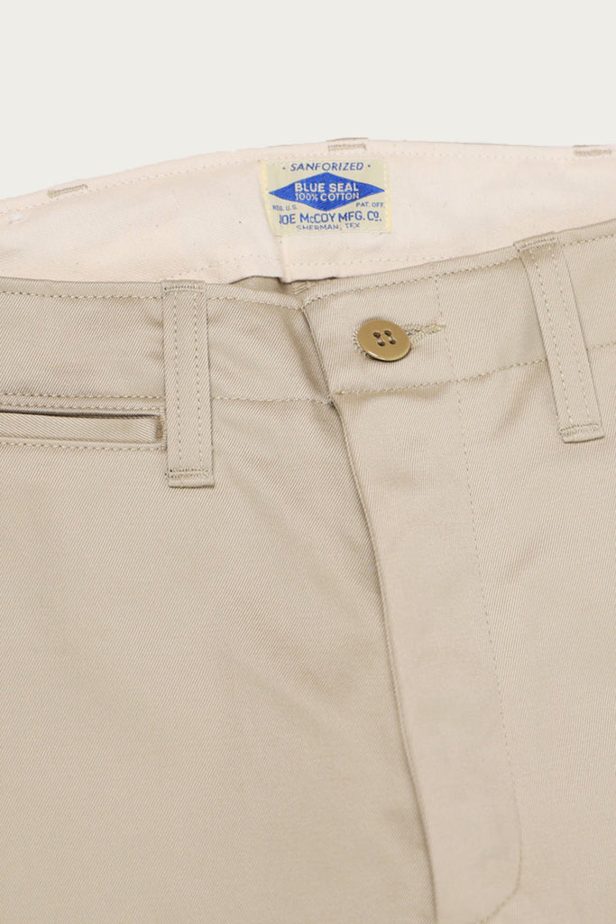 The Real McCoys - Blue Seal Chino Trousers - Khaki - Canoe Club