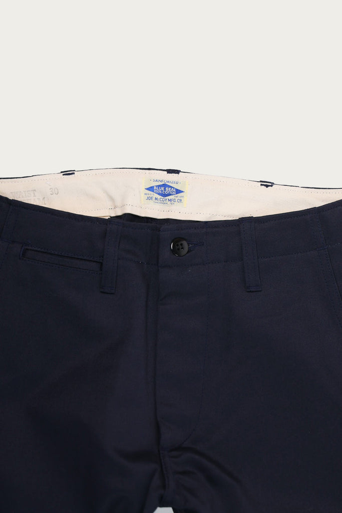 The Real McCoys - Blue Seal Chino Trousers - Navy - Canoe Club