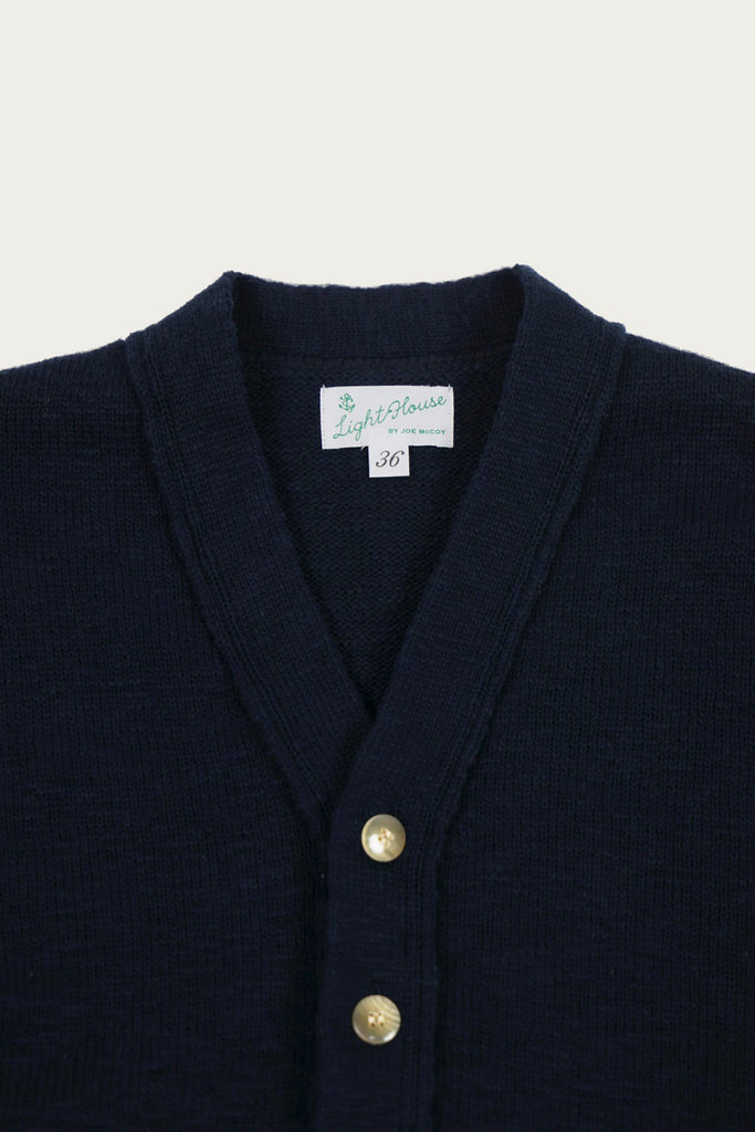 The Real McCoys - Cotton Summer Cardigan - Navy - Canoe Club