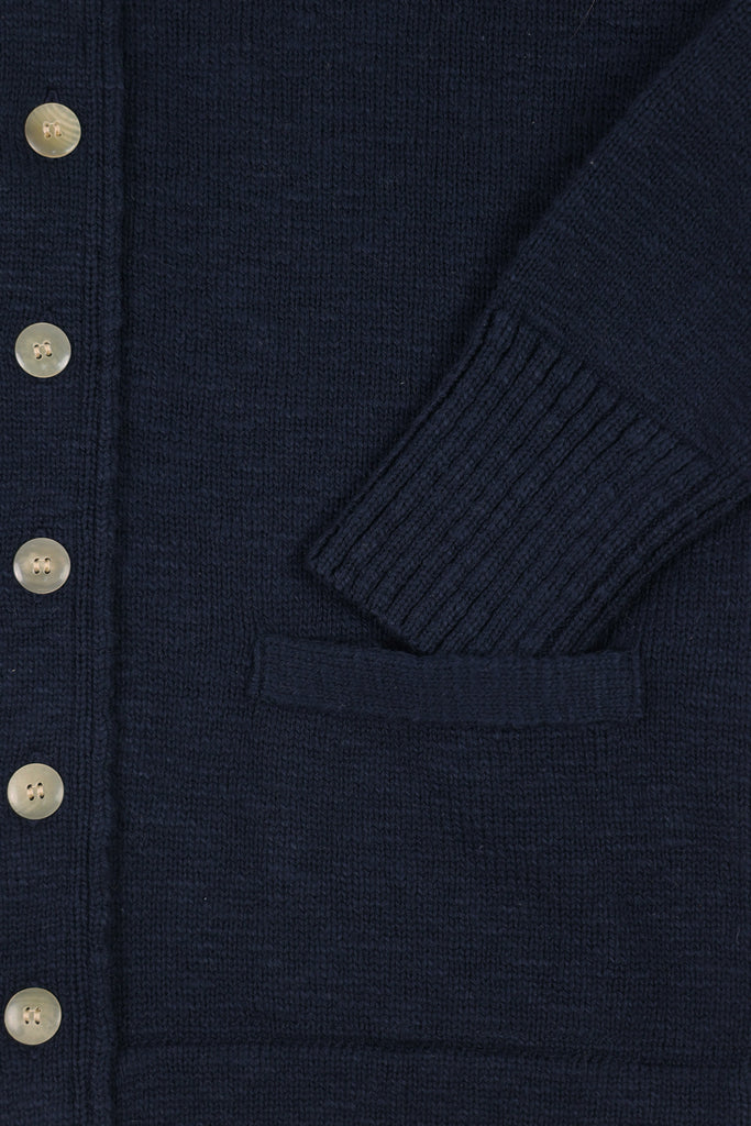 The Real McCoys - Cotton Summer Cardigan - Navy - Canoe Club