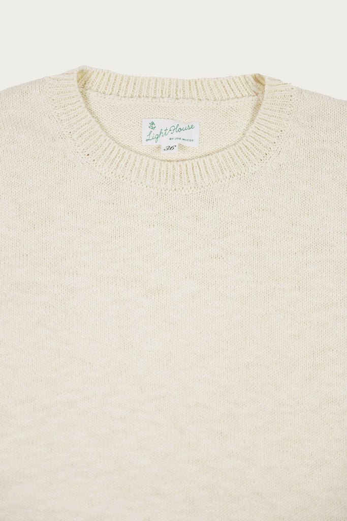 The Real McCoys - Cotton Crewneck Sweater - Ecru - Canoe Club