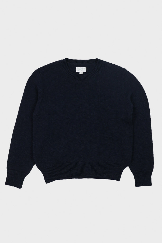 The Real McCoys - Cotton Crewneck Sweater - Navy - Canoe Club