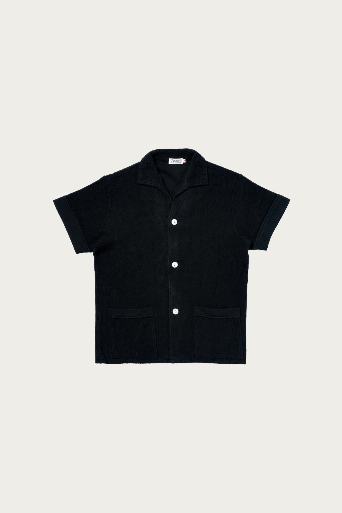 The Real McCoys - Cotton Pile Beach Shirt - Black - Canoe Club