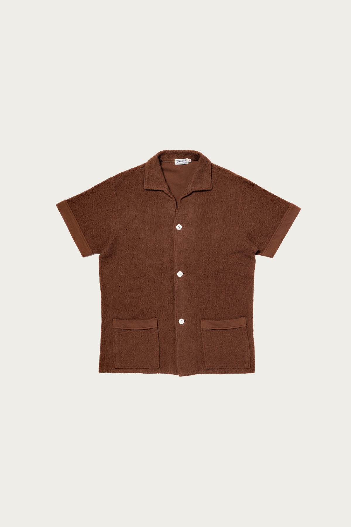 The Real McCoys - Cotton Pile Beach Shirt - Brown - Canoe Club
