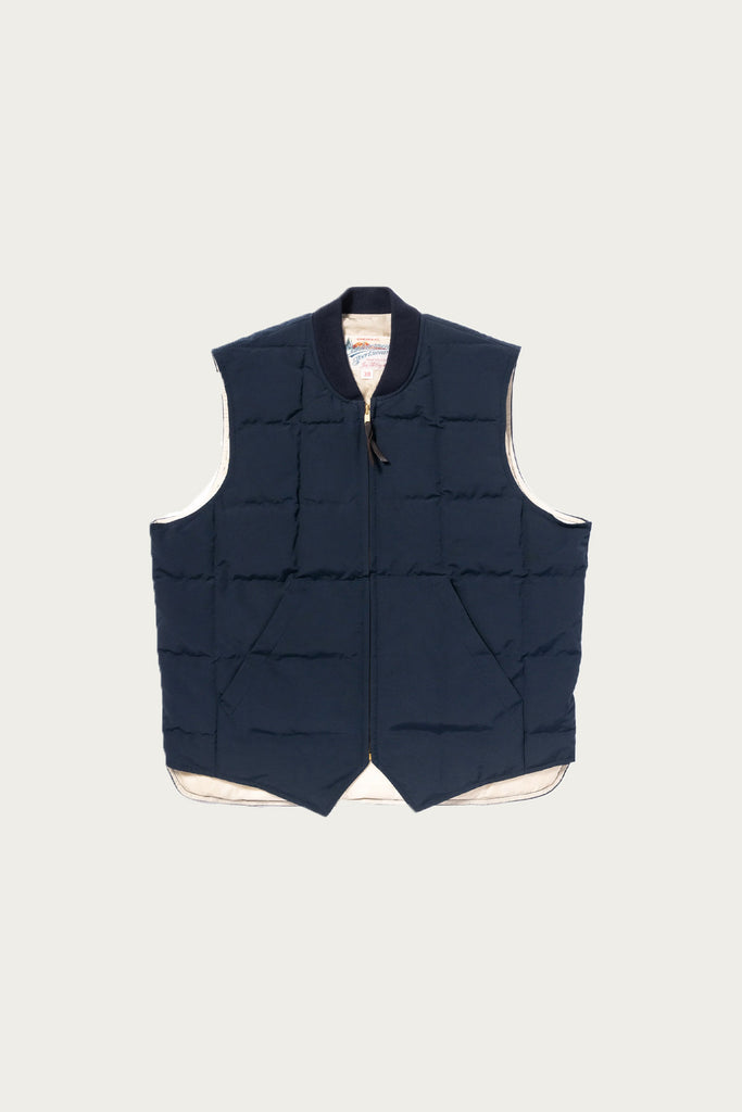 The Real McCoys - Cotton/Nylon Down Vest - Navy - Canoe Club