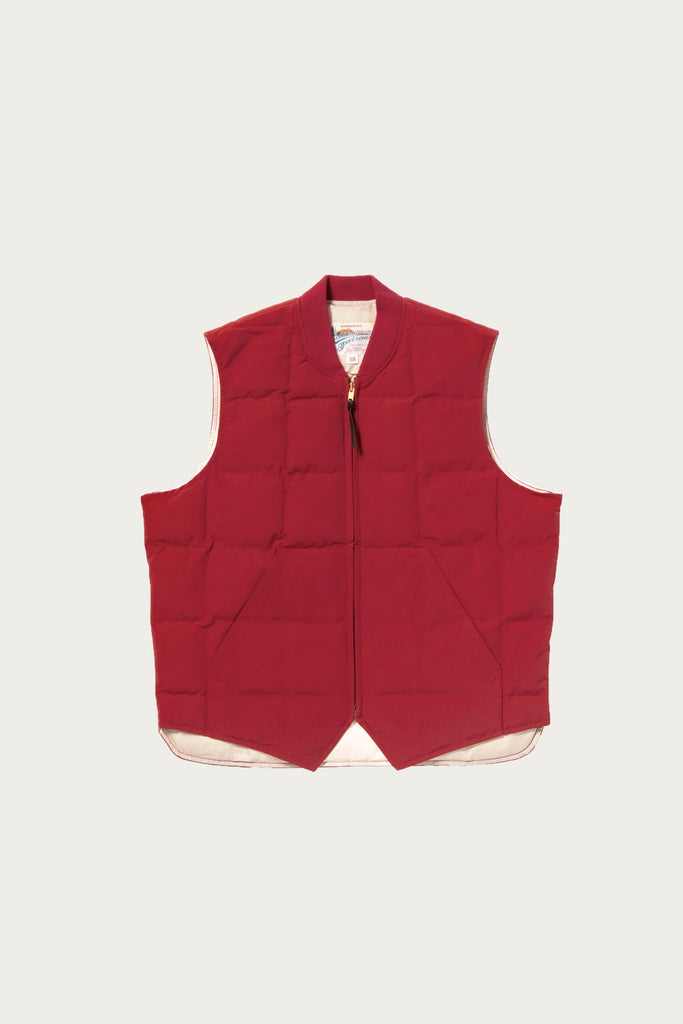 The Real McCoys - Cotton/Nylon Down Vest - Red - Canoe Club