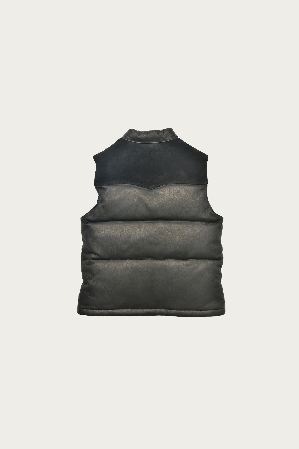 The Real McCoys - Deerskin Down Vest - Black - Canoe Club