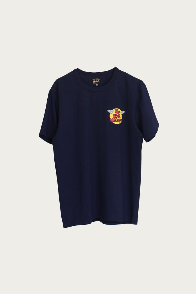 The Real McCoys - The Real McCoy's Logo Tee - Navy - Canoe Club