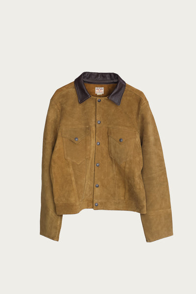 The Real McCoy's Rough Out Leather Western Jacket | Tan