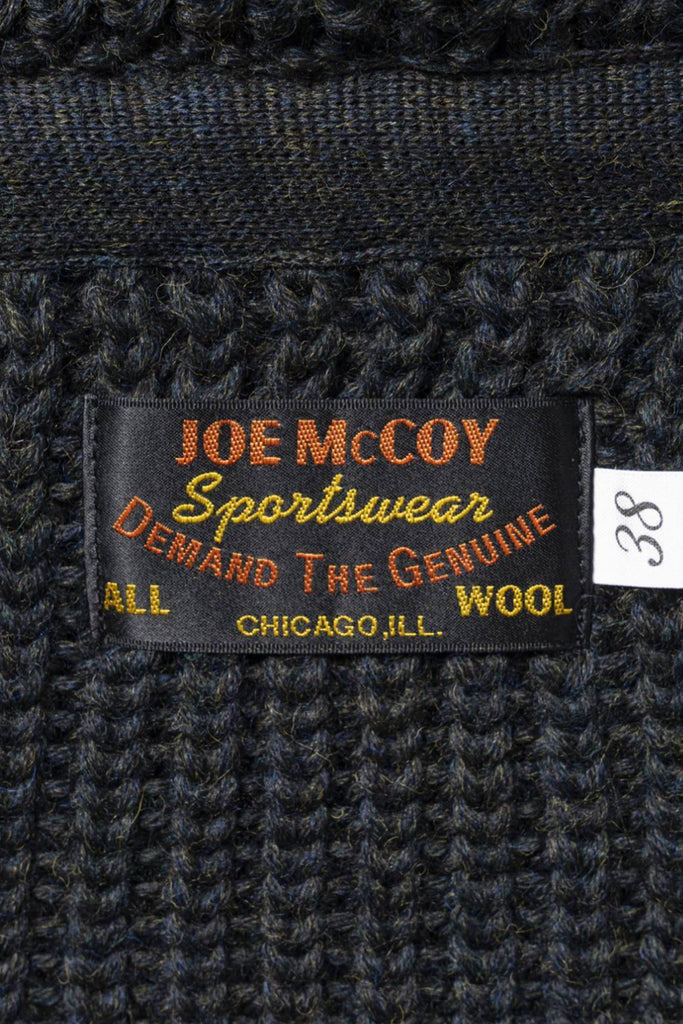 The Real McCoys - Striped Shawl Collar Cardigan - Charcoal - Canoe Club