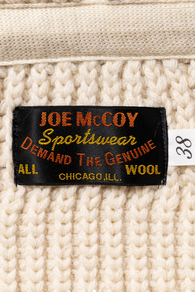 The Real McCoys - Striped Shawl Collar Cardigan - Ecru - Canoe Club