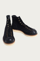 The Real McCoys - Ten Mile Work Boots / Rough Out Leather - Black - Canoe Club