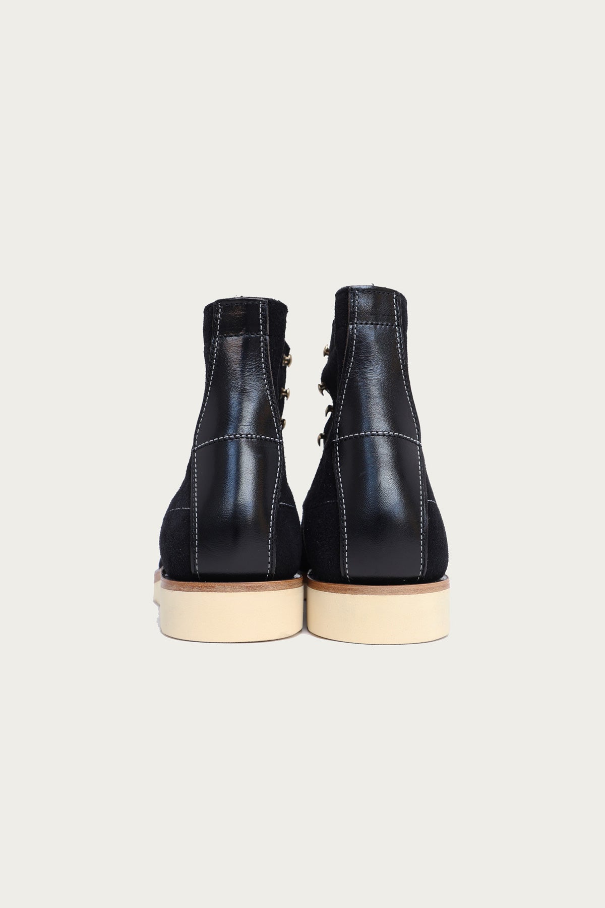 The Real McCoys - Ten Mile Work Boots / Rough Out Leather - Black - Canoe Club