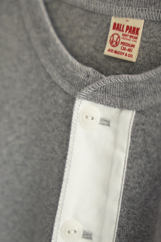 The Real McCoys - Union Henley Undershirt S/S - Grey - Canoe Club