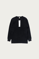 The Real McCoys - Waffle Thermal Henley Undershirt L/S - Black - Canoe Club