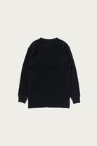 The Real McCoys - Waffle Thermal Henley Undershirt L/S - Black - Canoe Club