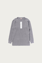 The Real McCoys - Waffle Thermal Henley Undershirt L/S - Medium Grey - Canoe Club