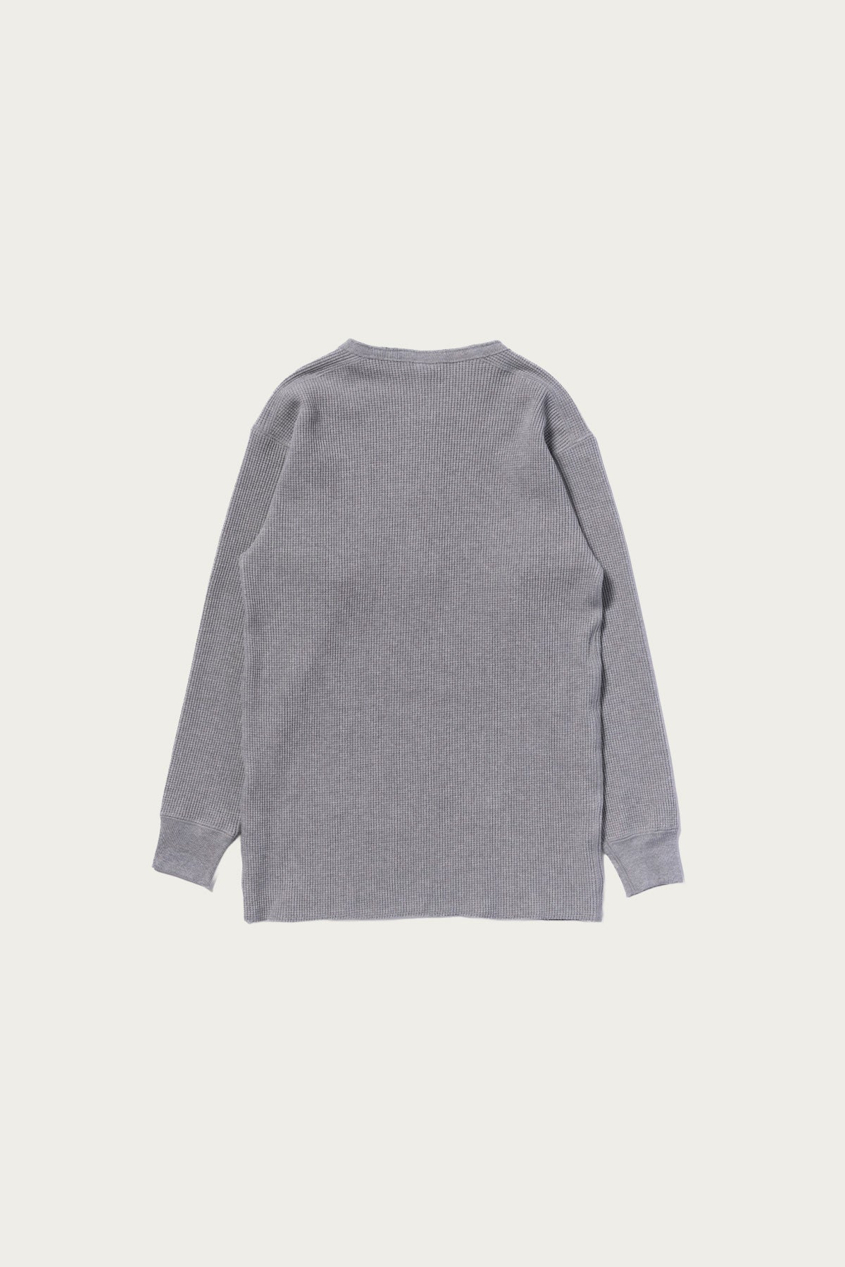 The Real McCoys - Waffle Thermal Henley Undershirt L/S - Medium Grey - Canoe Club