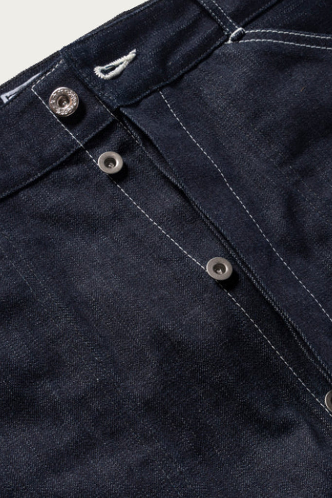 The Real McCoys - WWII Denim Work Trousers - Indigo - Canoe Club