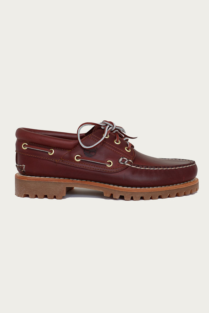 Timberland - Men's 3-Eye Lug Handsewn Boat Shoe - Burgundy Full Grain - Canoe Club