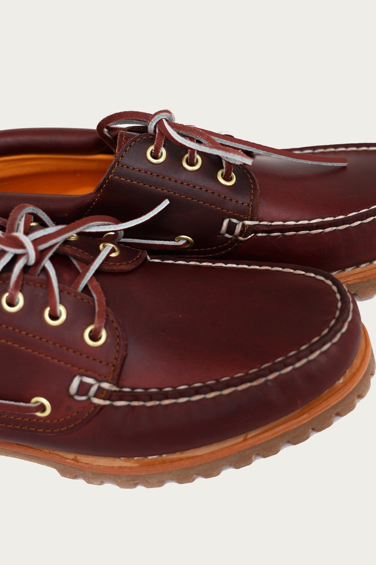 Timberland Men's 3-Eye Lug Handsewn Boat Shoe | Burgundy Full