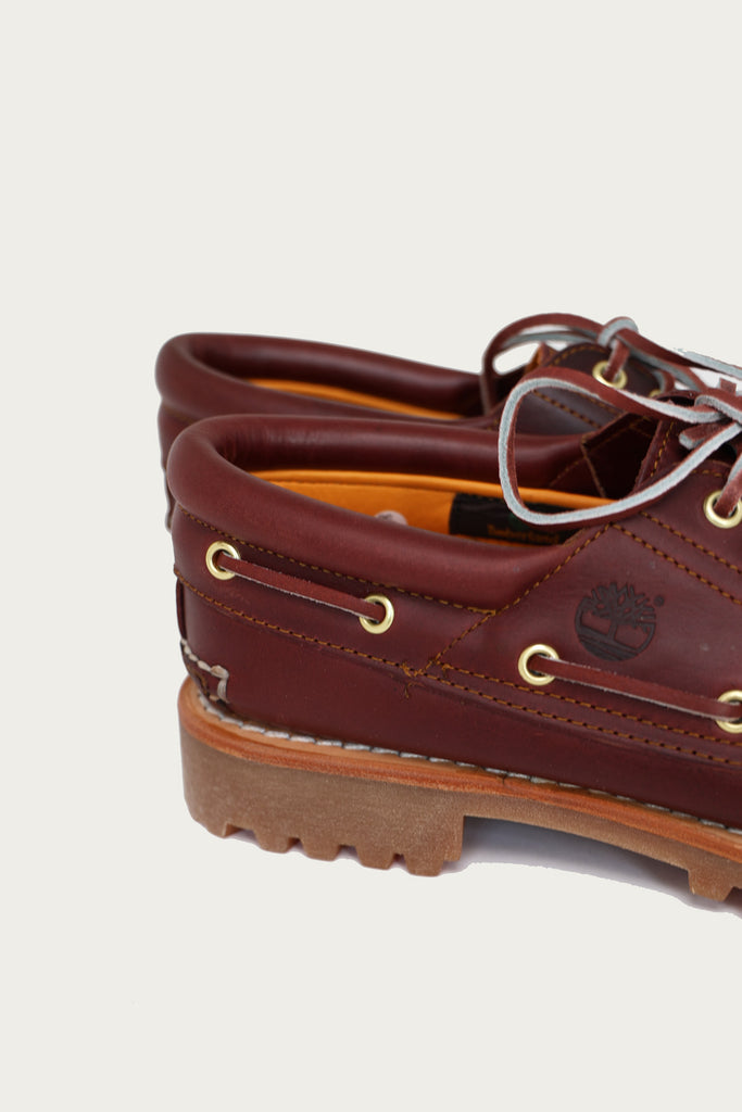 Timberland - Men's 3-Eye Lug Handsewn Boat Shoe - Burgundy Full Grain - Canoe Club