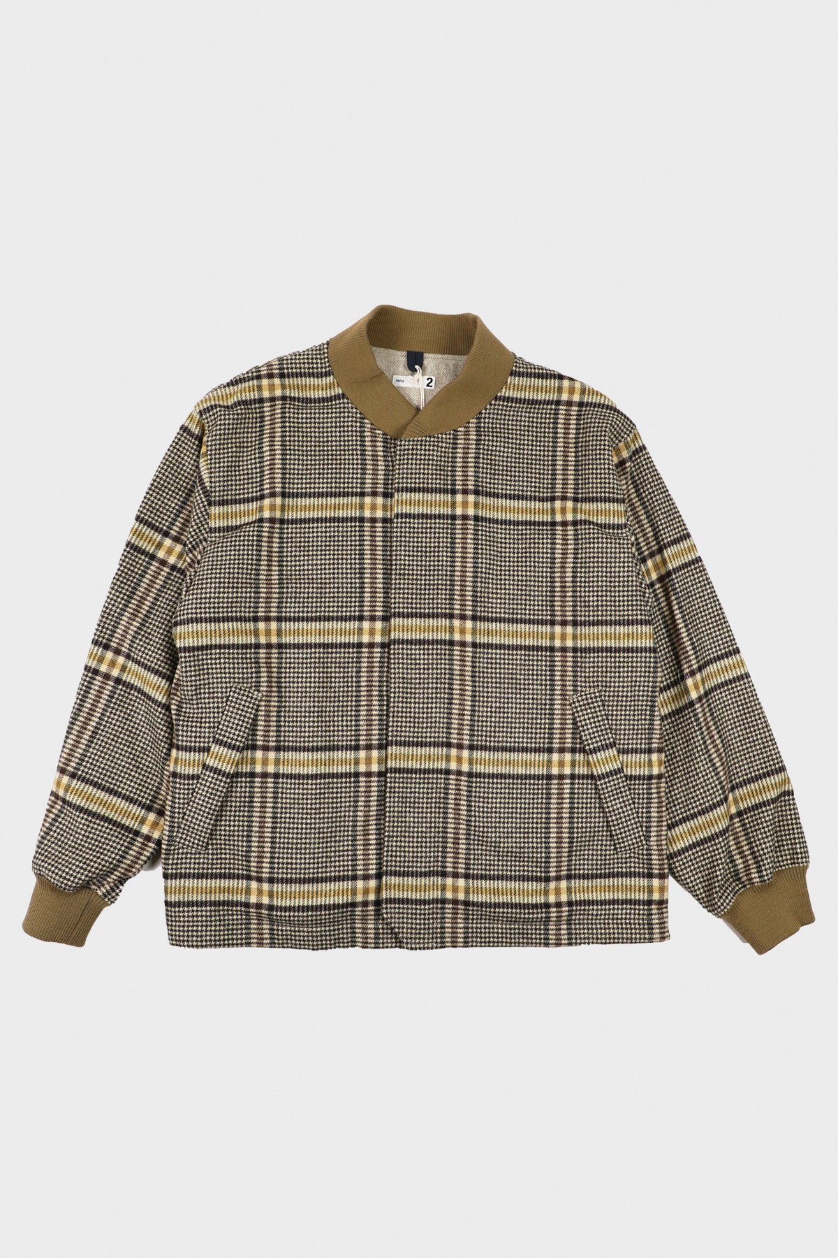 ts(s) - Fly Front Rib Collar Jacket - Brown/Yellow - Canoe Club