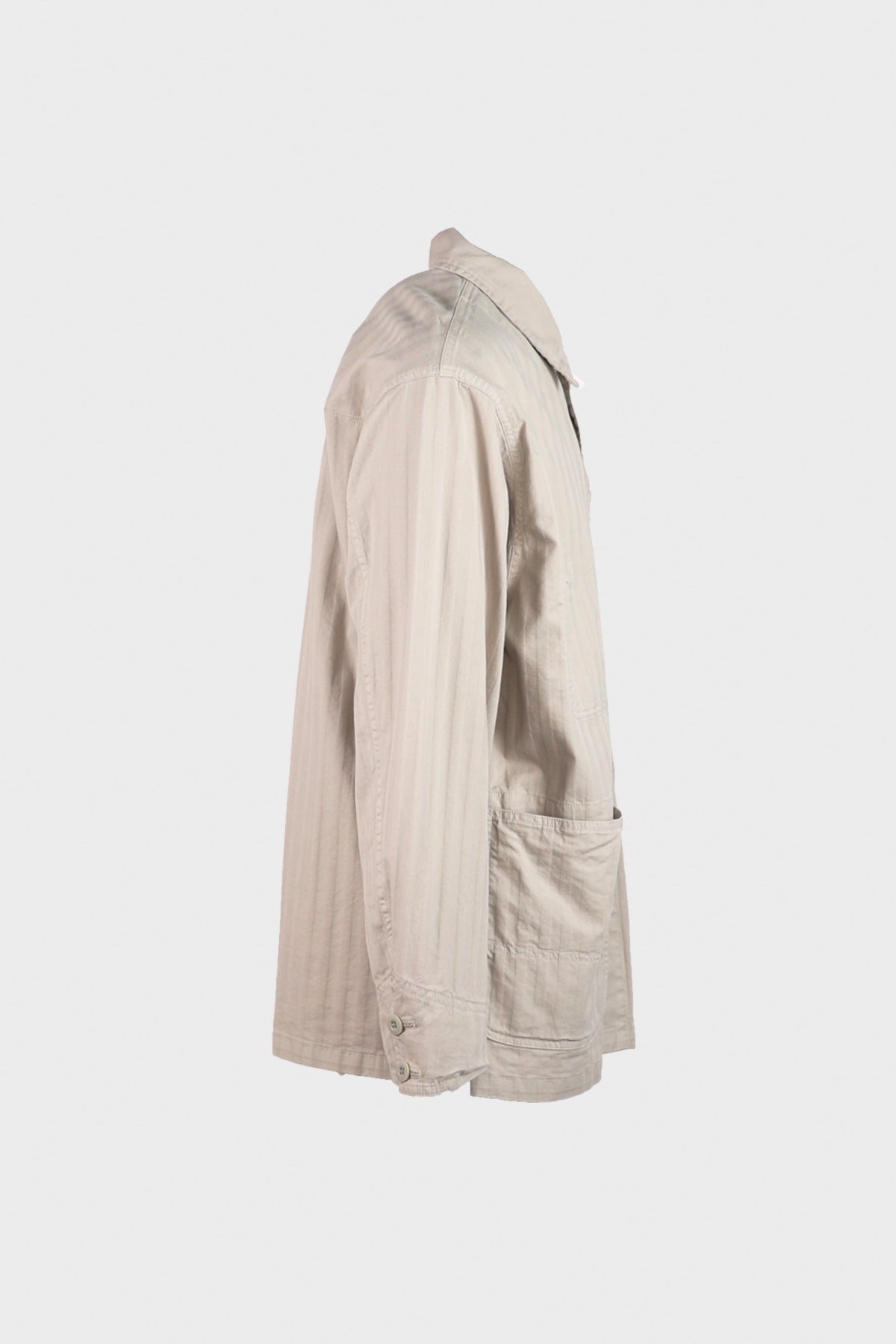 ts(s) - Garment Dye Wide Herringbone Coverall Jacket - Gray/Beige - Canoe Club