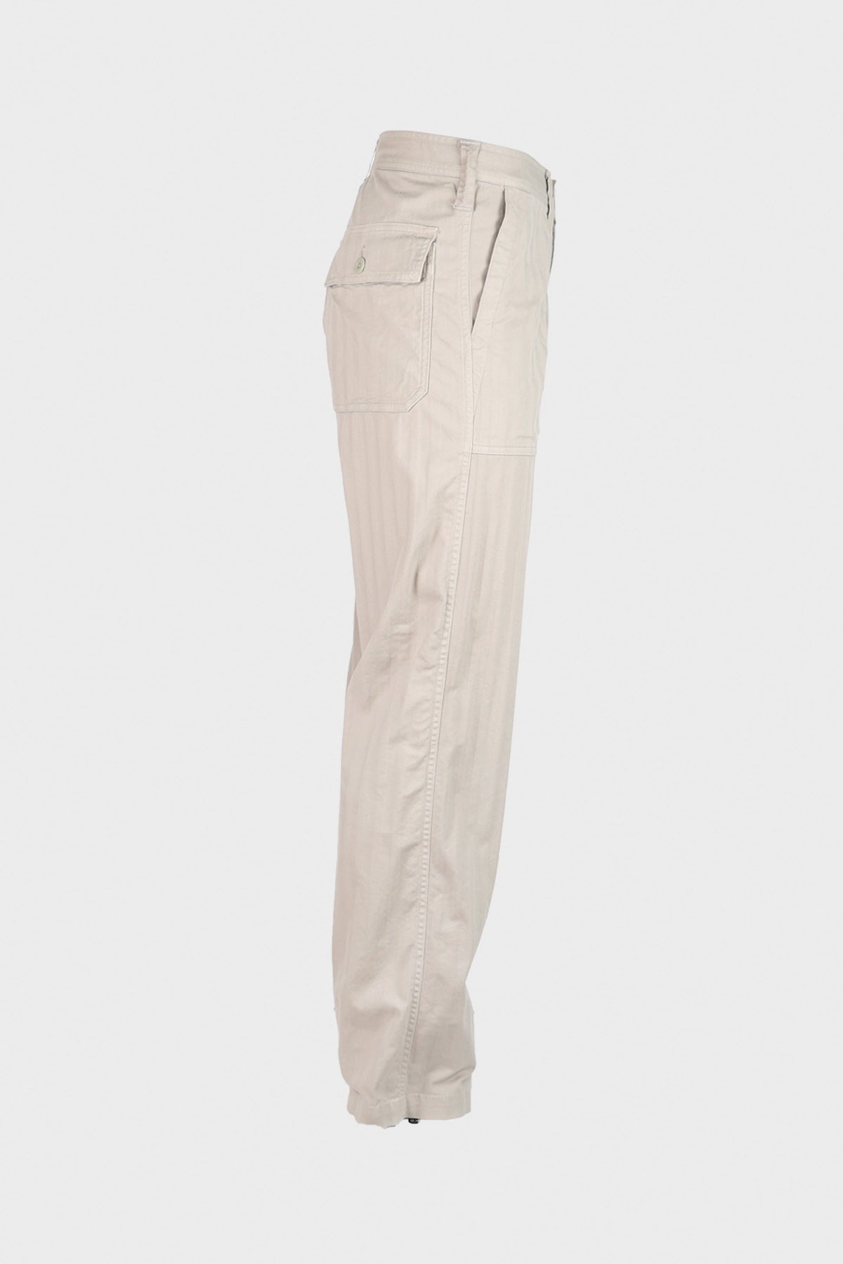 ts(s) - Garment Dye Wide Herringbone Fatigue Pants - Gray/Beige - Canoe Club