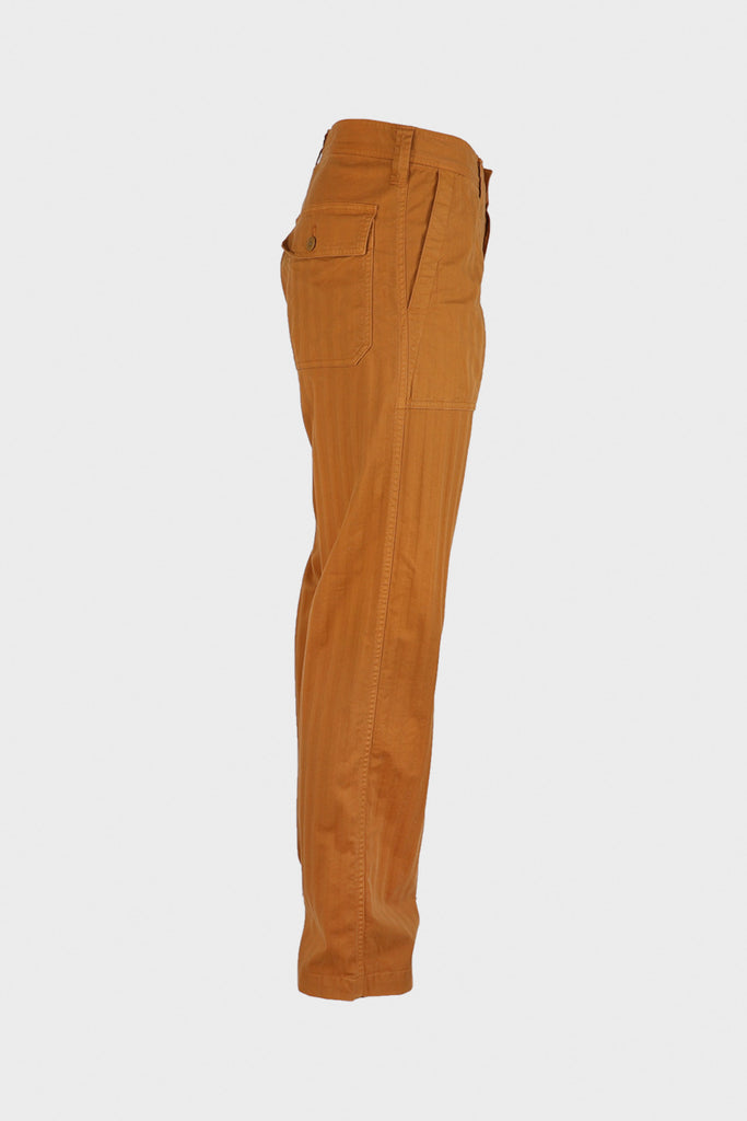 ts(s) - Garment Dye Wide Herringbone Fatigue Pants - Ochre - Canoe Club