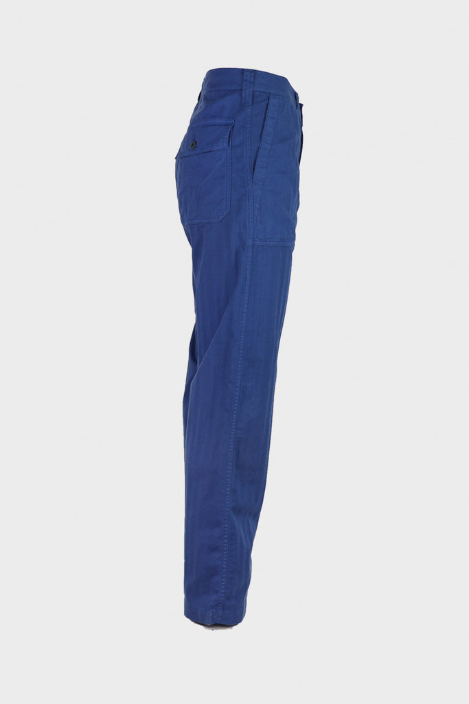 ts(s) - Garment Dye Wide Herringbone Fatigue Pants - Royal Blue - Canoe Club