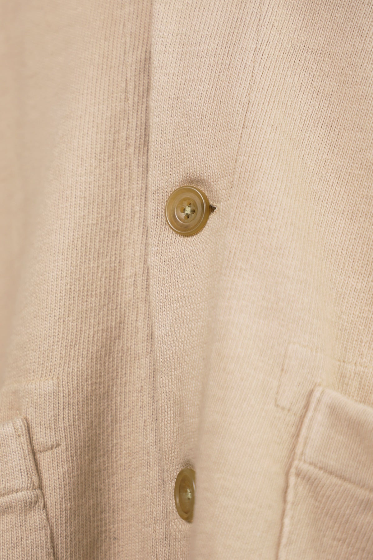 ts(s) - Heavy Jersey 4 Button Cardigan - Beige - Canoe Club