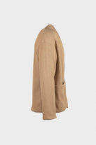 ts(s) - Knitty Jersey Lined Easy Cardigan - Beige - Canoe Club