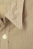Taiga Takahashi - Lot.106 Narrow Collar Shirt - Beige Stripe - Canoe Club