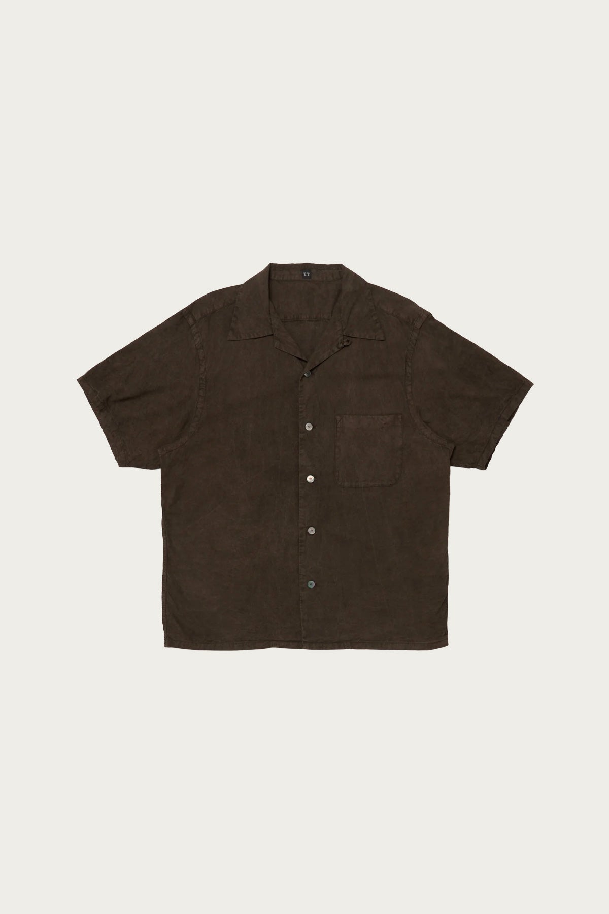 Taiga Takahashi - Lot. 113 Open Collar Shirt - Mud Dyed Brown - Canoe Club