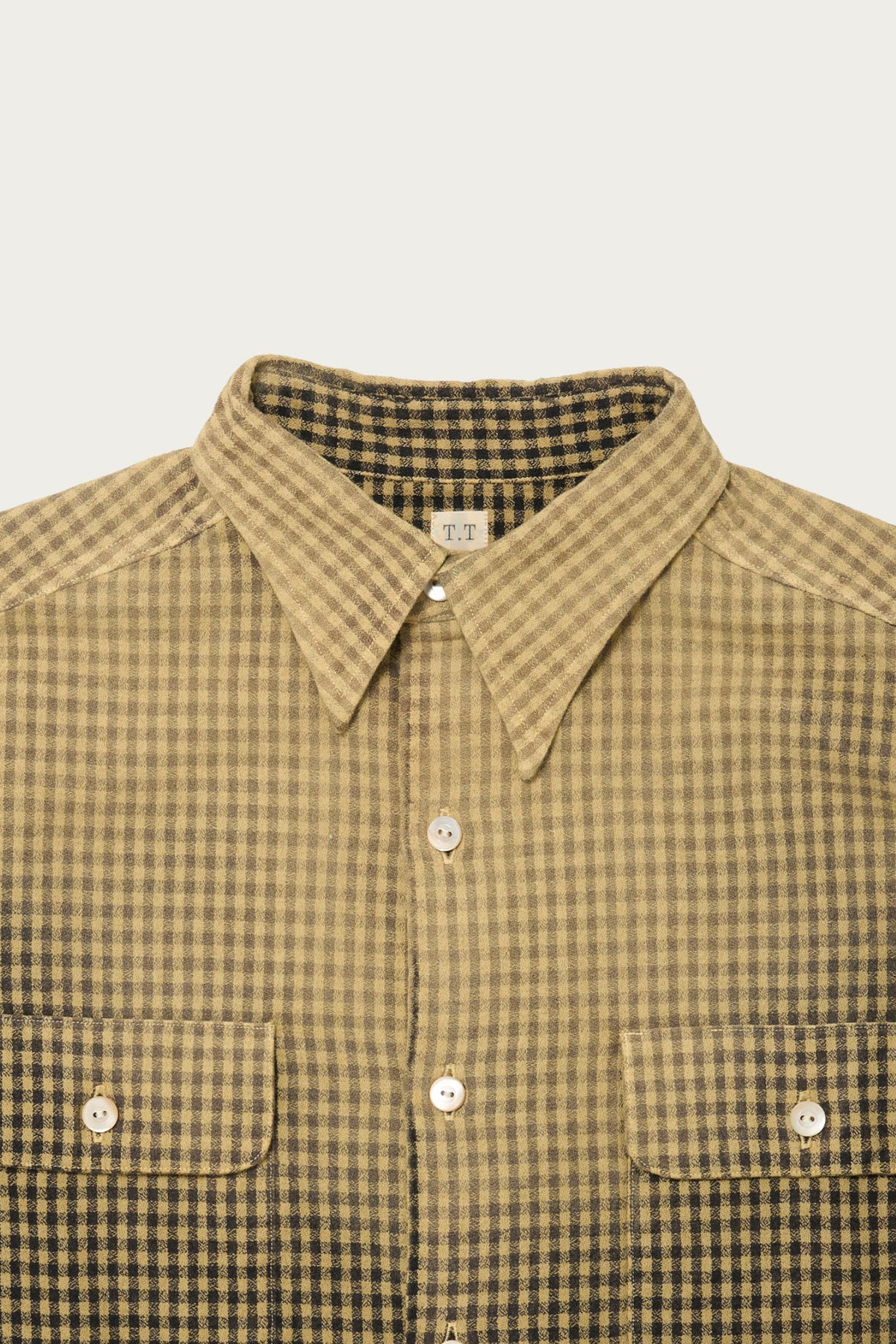 Taiga Takahashi - Lot. 117 Work Shirt - Faded Beige Check - Canoe Club