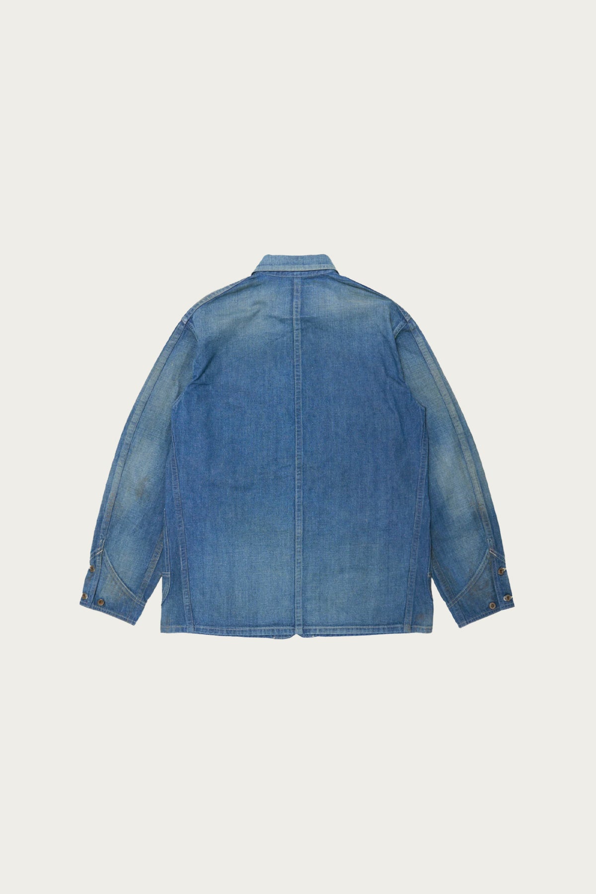 Taiga Takahashi - Lot. 716 Damaged Coverall w/ Chinstrap - Damaged Indigo - Canoe Club