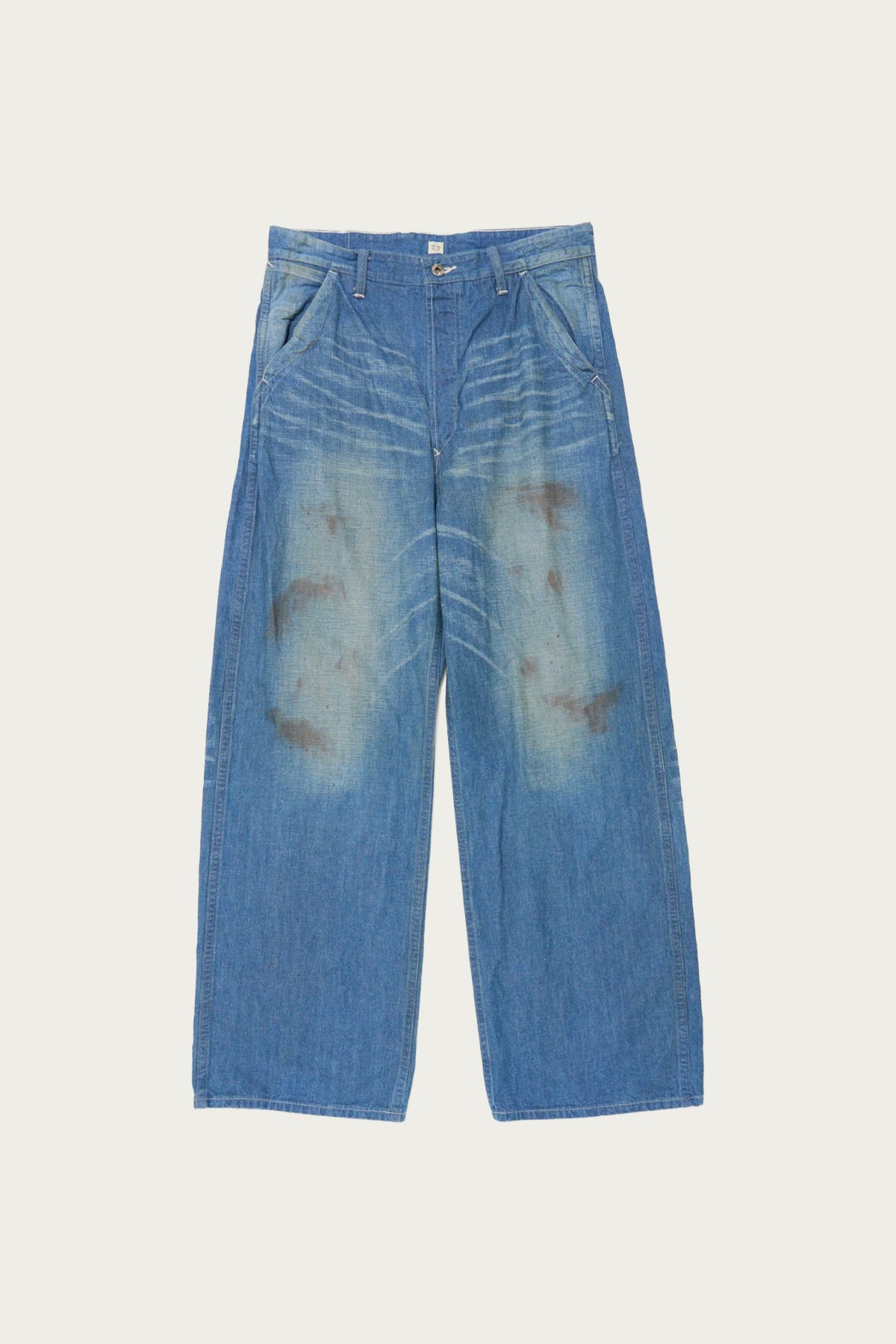 Taiga Takahashi - Lot. 717 Damaged Painter Pants w/ Buckle - Damaged Indigo - Canoe Club