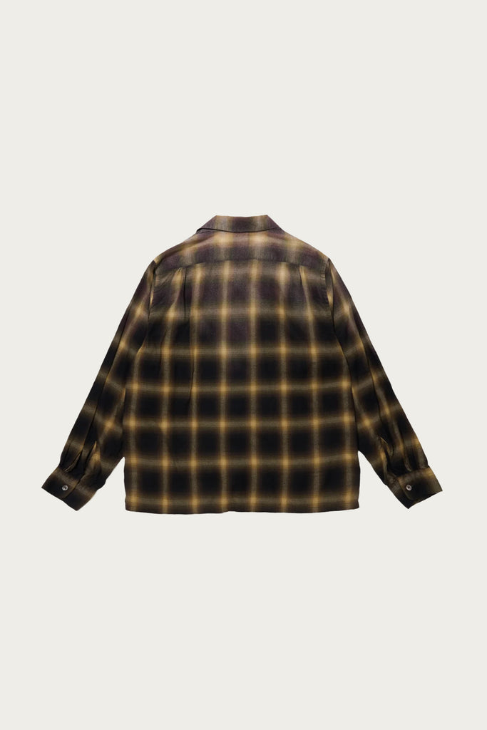 Taiga Takahashi - Lot. 101 Open Collar Shirt - Bleached Beige Plaid - Canoe Club