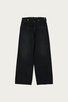 Taiga Takahashi - Lot. 209 Buckle-Backed Trousers - Damaged Sumi Dyed Black - Canoe Club