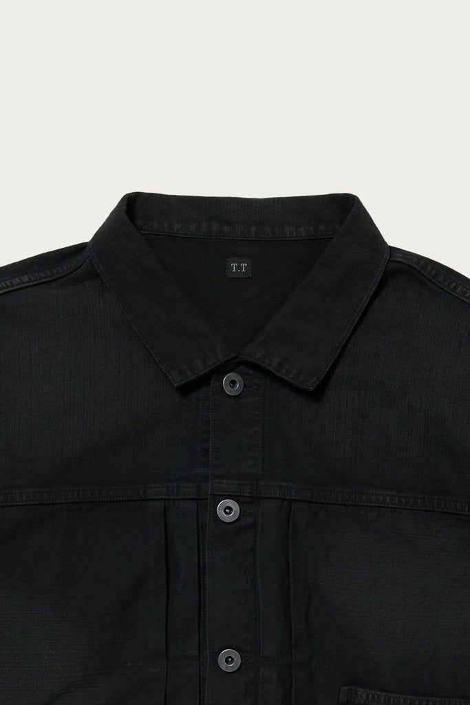 Taiga Takahashi - Lot.309 Buckle-Backed Jacket - Damaged Sumi Dyed Black - Canoe Club